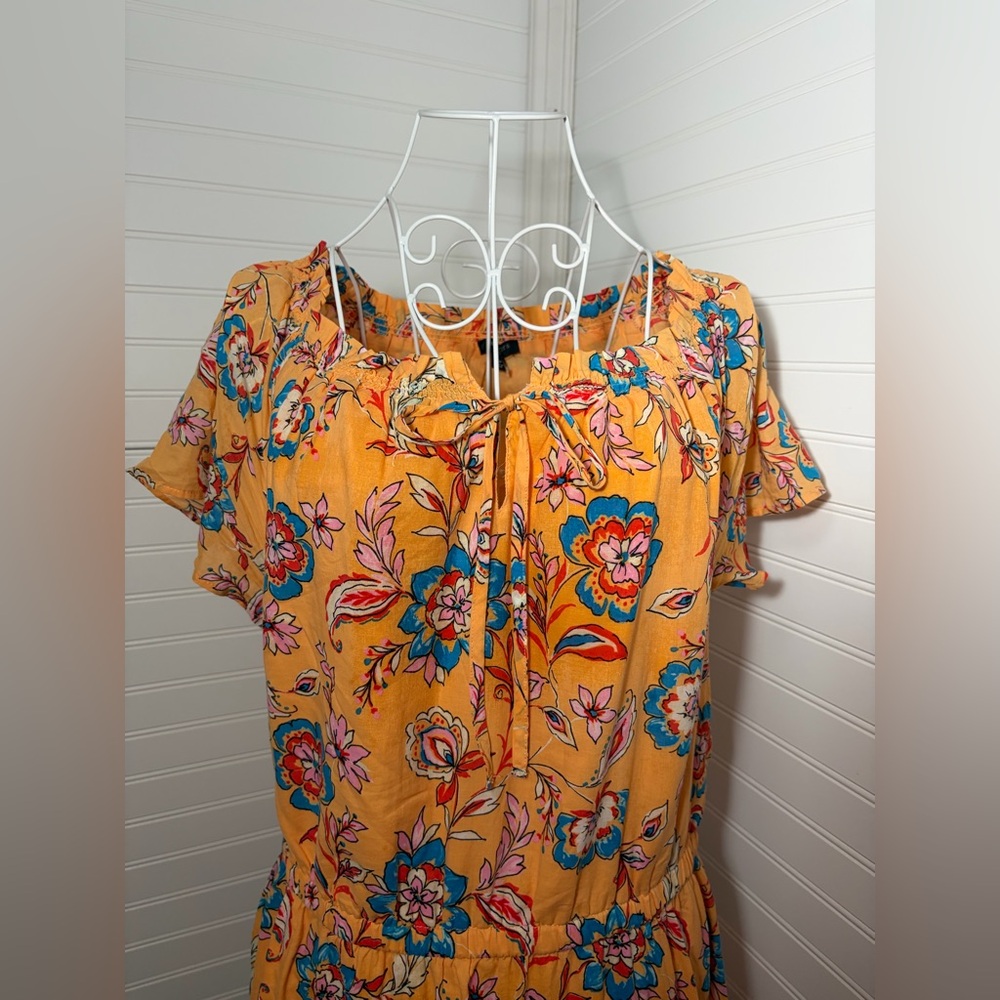 Talbots Smocked Fit & Flare Dress - Picture 8 of 8